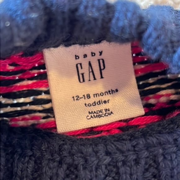 Gap baby girl heart fairisle cream sweater - Picture 8 of 8